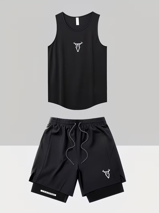 Men's Athletic Sports Set – Tank Top & Shorts for Training
