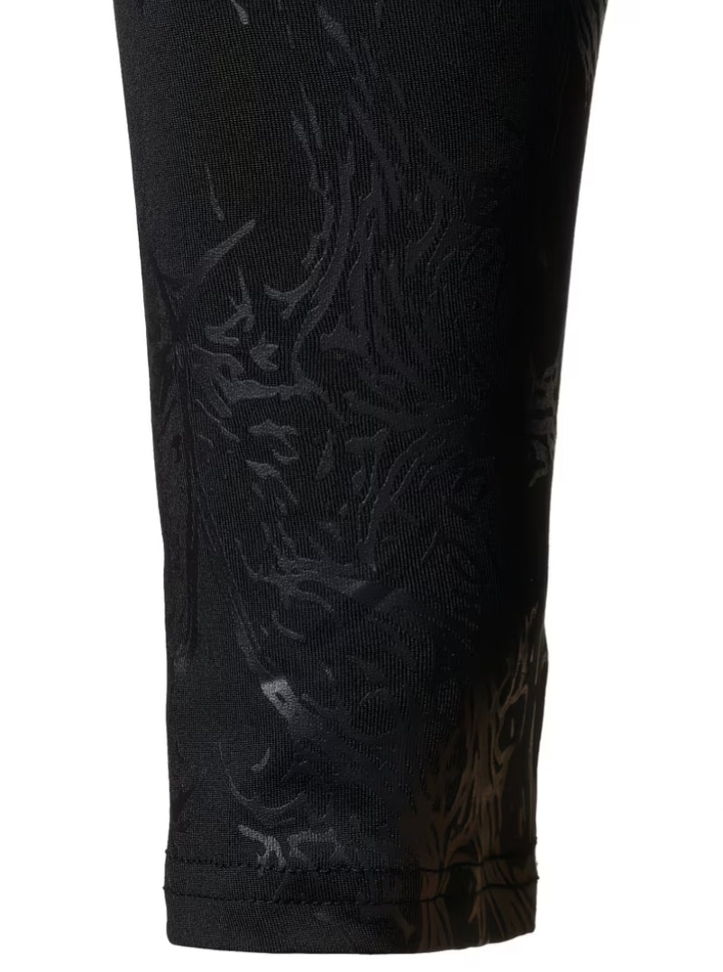 Men's Long Sleeve Shirt – Quick-Dry, High-Stretch Slim Fit | Gothic Geometric Print
