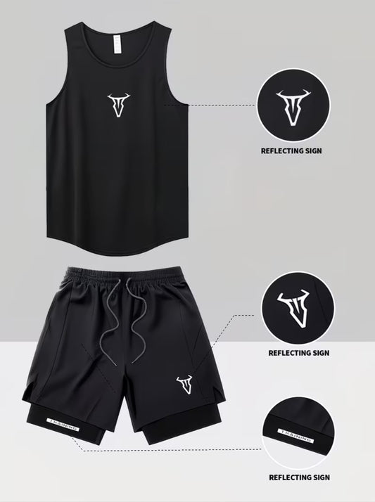 Men's Athletic Sports Set – Tank Top & Shorts for Training