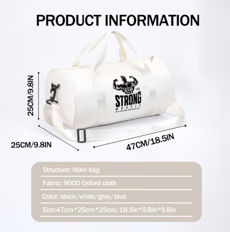 Large Fitness & Travel Bag – Patterned Gym Duffel for Yoga, Travel & Overnight Stays